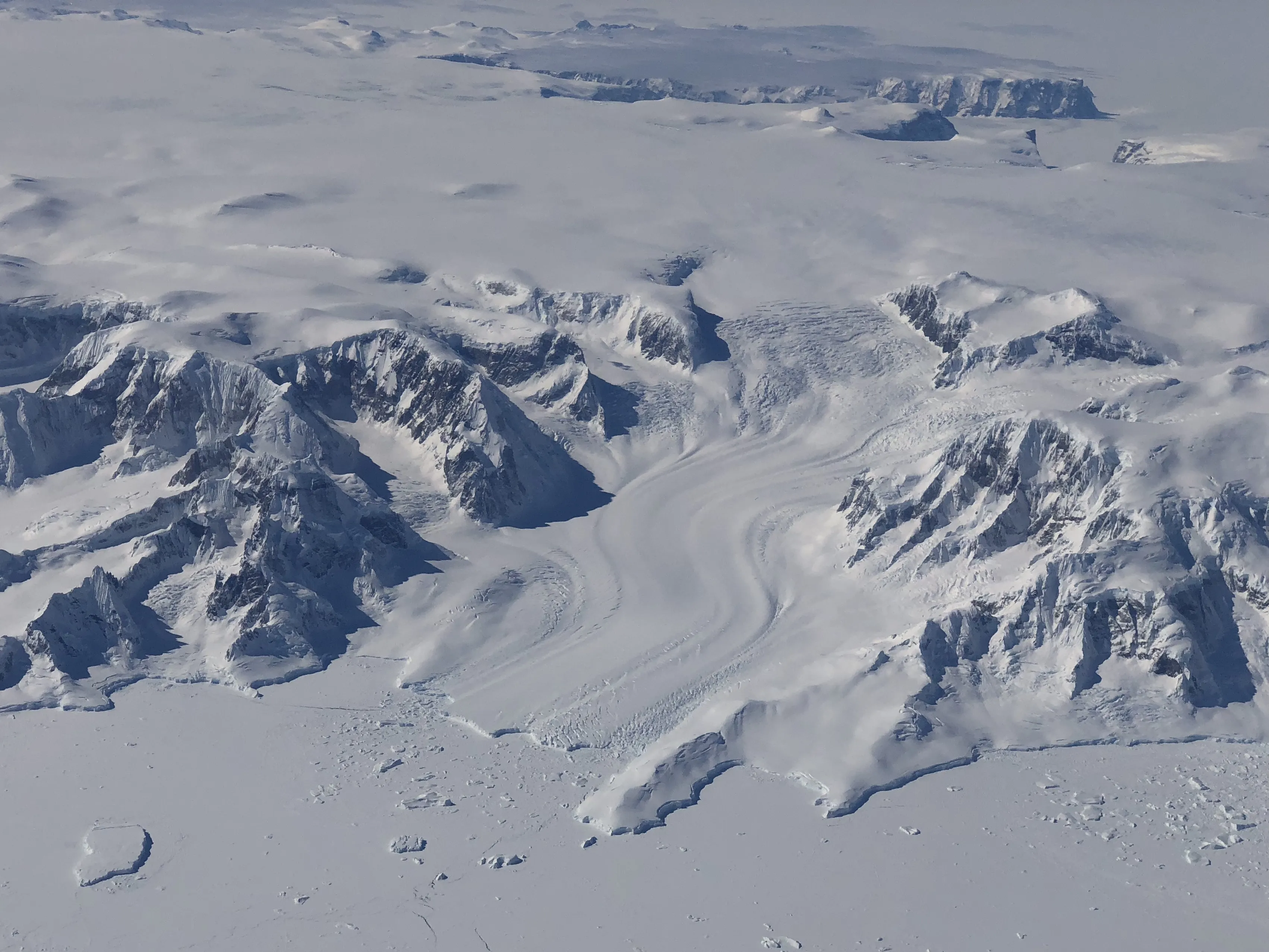 Ice sheets like these have trapped over 10 trillion tons of carbon (NASA/Kate Ramsayer)